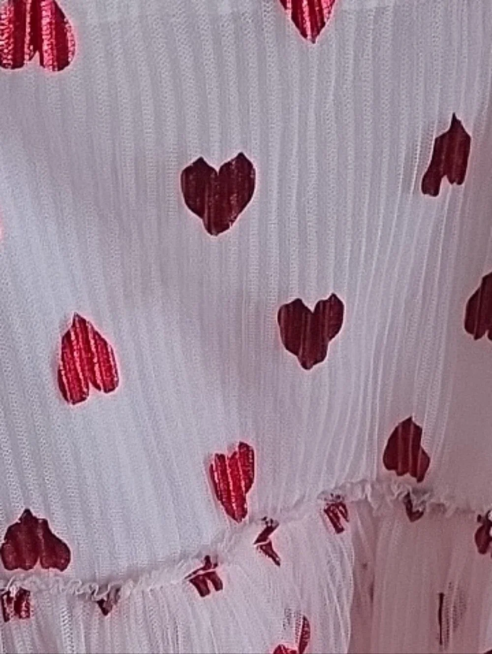 Girls' Pink Dress with Red Heart Print ❤️
